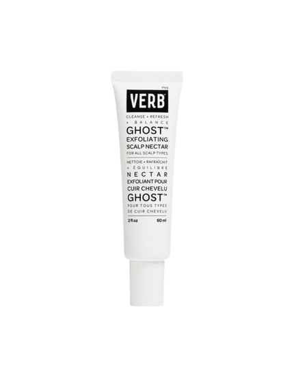 Verb® Ghost™ Exfoliating Scalp Nectar is a lightweight serum formulated with an AHA and PHA to gently exfoliate and remove product build-up for a clean, refreshed scalp. Powered by moringa oil, green tea extract and a vegan protein, this serum nourishes the scalp for healthier-looking hair.
