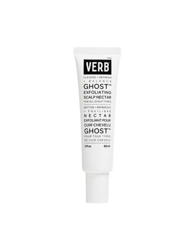 Verb® Ghost™ Exfoliating Scalp Nectar is a lightweight serum formulated with an AHA and PHA to gently exfoliate and remove product build-up for a clean, refreshed scalp. Powered by moringa oil, green tea extract and a vegan protein, this serum nourishes the scalp for healthier-looking hair.