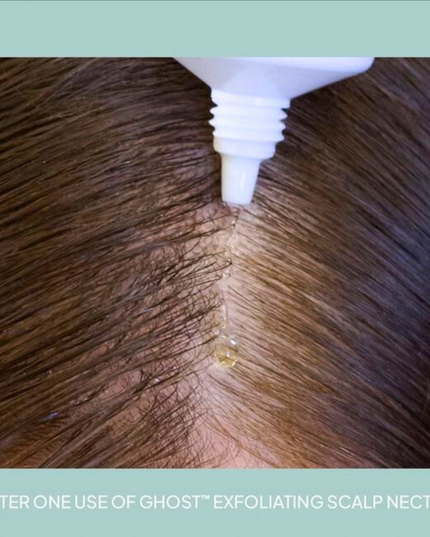 Verb® Ghost™ Exfoliating Scalp Nectar is a lightweight serum formulated with an AHA and PHA to gently exfoliate and remove product build-up for a clean, refreshed scalp. Powered by moringa oil, green tea extract and a vegan protein, this serum nourishes the scalp for healthier-looking hair.