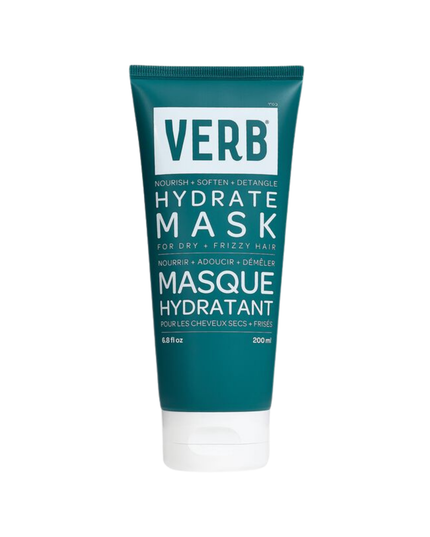 Verb Hydrate Mask intensely hydrates and nourishes dry, frizzy hair. Powered by argan oil, babassu oil, moisture-locking ceramides and a softening complex, this deep-conditioning mask adds moisture and reduces frizz for silky, soft hair.