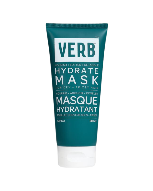 Verb Hydrate Mask intensely hydrates and nourishes dry, frizzy hair. Powered by argan oil, babassu oil, moisture-locking ceramides and a softening complex, this deep-conditioning mask adds moisture and reduces frizz for silky, soft hair.