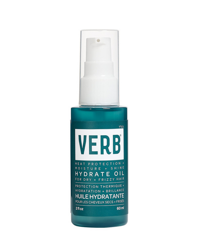Verb Hydrate Oil is a rich styling oil that smooths strands, provides all-day moisture and protects hair from heat. Powered by argan oil, babassu oil, a moisture-locking ceramide and our heat-shielding technology, this oil is formulated to reduce frizz and add moisture to hair.