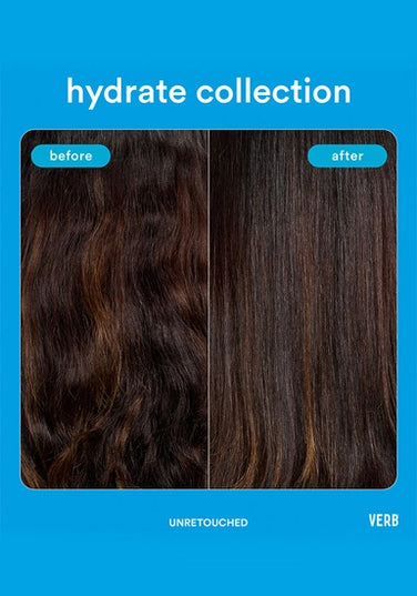 Verb Hydrate Oil is a rich styling oil that smooths strands, provides all-day moisture and protects hair from heat. Powered by argan oil, babassu oil, a moisture-locking ceramide and our heat-shielding technology, this oil is formulated to reduce frizz and add moisture to hair.