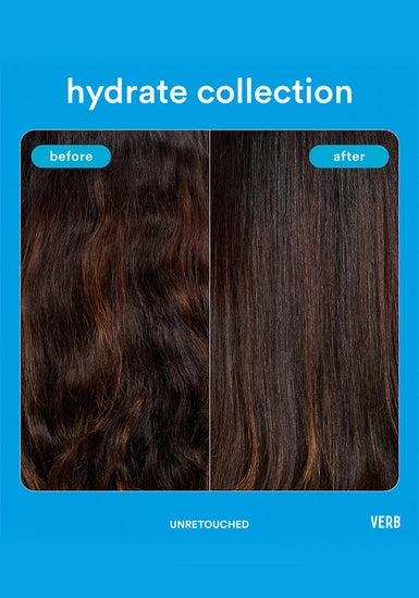 Verb Hydrate Oil is a rich styling oil that smooths strands, provides all-day moisture and protects hair from heat. Powered by argan oil, babassu oil, a moisture-locking ceramide and our heat-shielding technology, this oil is formulated to reduce frizz and add moisture to hair.