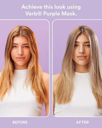 Formulated with pro-grade violet pigment and açai extract, purple mask brightens, hydrates and softens the hair while toning. Designed for reducing brassiness on highlighted, colored or natural blondes and grays. Reduces brassiness by 14%.*
