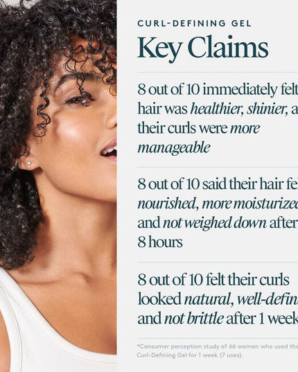 Virtue® Curl-Defining Gel is a memory-building curl perfector with the strength of a traditional gel definer but none of the slick, crunchy side effects. Sheer and smooth, it glides through hair to build, shape, de-frizz, and hold the curls you have––and the ones you never knew existed.