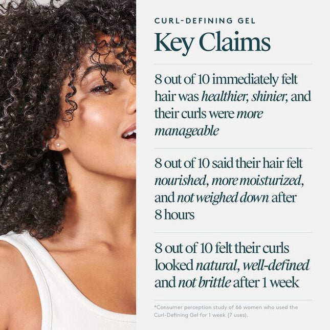 Virtue® Curl-Defining Gel is a memory-building curl perfector with the strength of a traditional gel definer but none of the slick, crunchy side effects. Sheer and smooth, it glides through hair to build, shape, de-frizz, and hold the curls you have––and the ones you never knew existed.