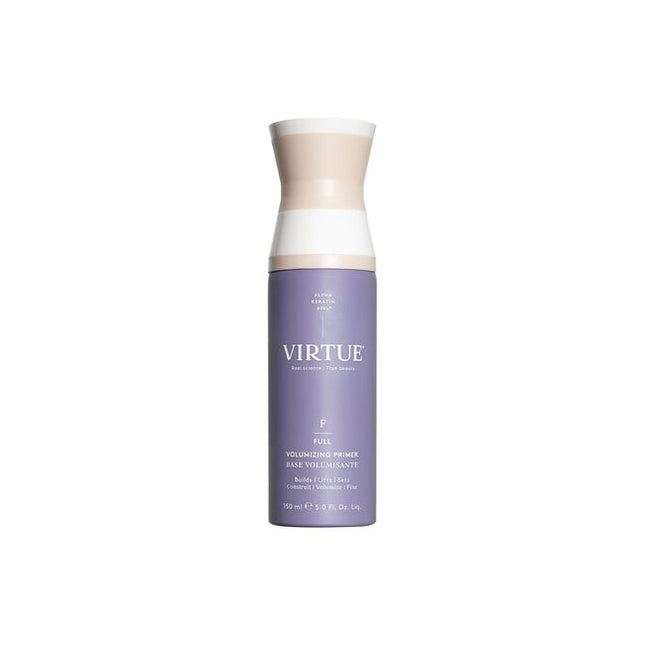 Virtue® Volumizing Primer is a weightless spray formulated to build volume and create the perfect foundation for style. This light mist works to create memory at the root and architect your style for all-day hold. Virtue’s unique formula also protects against heat and environmental damage while mending fine hair prone to breakage with our exclusive Alpha Keratin 60ku® protein. It’s suitable for all hair types.