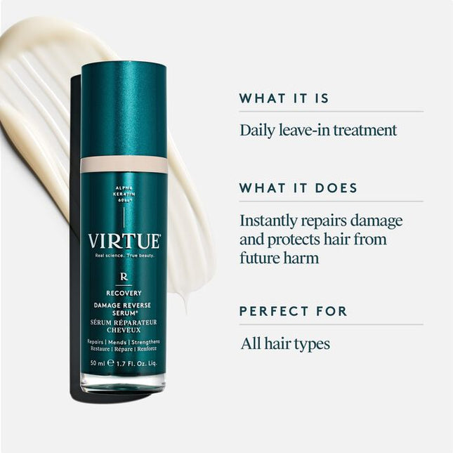 Damage Reverse/Remedy Serum® revolutionizes hair repair by not only fighting future damage, but by instantly repairing damage. Packed with the highest percentage of our bio-identical protein, Alpha Keratin 60ku®. This wonder-working miracle serum instantly repairs the severed bonds that give hair its strength, naturally restores damaged peptides to give hair elasticity, and refills each strand with keratin to smooth, soften, and protect from future harm.