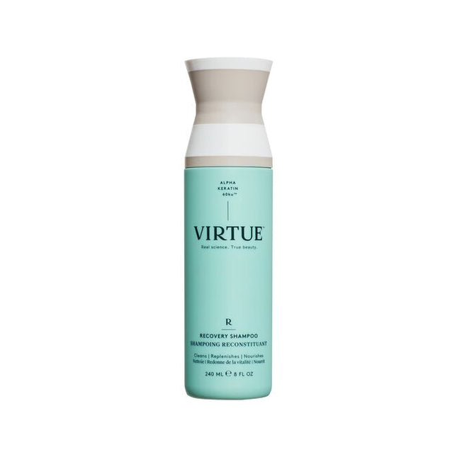 Virtue® Recovery Shampoo works to rebuild damaged hair with each use. It gently dissolves daily build-up while filling in cracks of damage to leave hair healthy, soft, and supple.