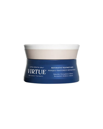 Virtue® Restorative Treatment Mask actively rehabilitates all hair types in need of extra care for an instant infusion of shine, moisture, and resiliency without weighing it down.
