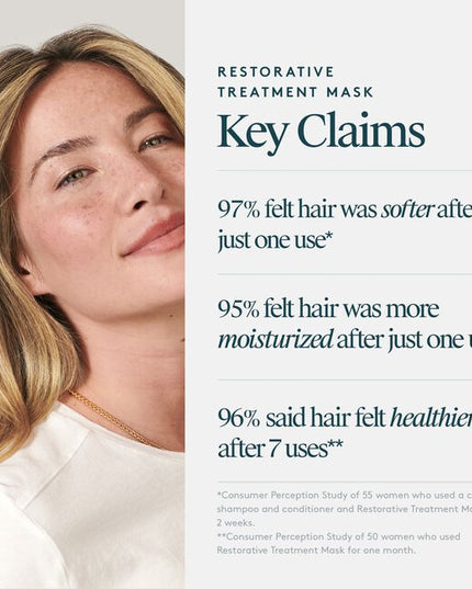 Virtue® Restorative Treatment Mask actively rehabilitates all hair types in need of extra care for an instant infusion of shine, moisture, and resiliency without weighing it down.