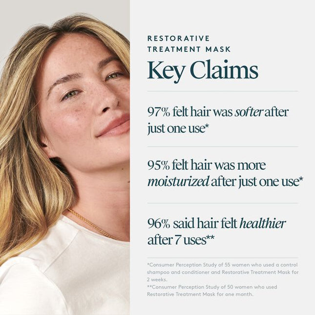 Virtue® Restorative Treatment Mask actively rehabilitates all hair types in need of extra care for an instant infusion of shine, moisture, and resiliency without weighing it down.