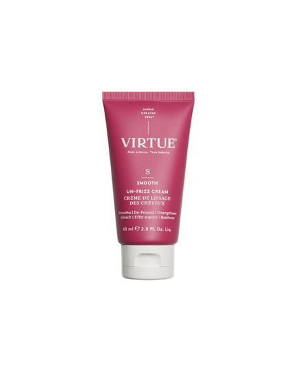 Virtue® Un-Frizz Cream is a leave-in treatment cream that instantly transforms hair’s texture. It conditions and smooths hair, wet or dry, eliminating frizz, protecting from heat, and locking out humidity to keep it sleek all day.