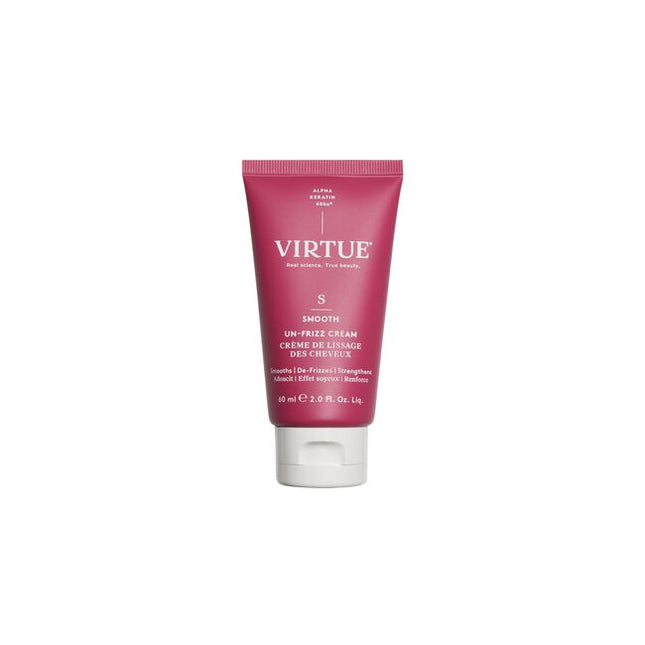 Virtue® Un-Frizz Cream is a leave-in treatment cream that instantly transforms hair’s texture. It conditions and smooths hair, wet or dry, eliminating frizz, protecting from heat, and locking out humidity to keep it sleek all day.