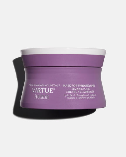 The Flourish® Mask for Thinning Hair is a whipped and creamy yet weightless treatment formulated for a range of thinning textures. It strengthens strands and supports healthy hair growth––all while intensely hydrating to leave hair stronger, shinier, and silky-soft to help prevent breakage.