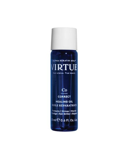 Virtue® Healing Oil is a unique blend of pure, hydrating super oils and Virtue’s hair-healing Alpha Keratin 60ku® in one bottle. This lightweight serum instantly delivers the shine, softness, and moisturization expected from a hair oil with the damage repair, strengthening, and environmental protection that only our protein can provide. 