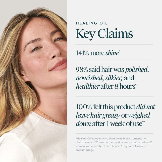 Virtue® Healing Oil is a unique blend of pure, hydrating super oils and Virtue’s hair-healing Alpha Keratin 60ku® in one bottle. This lightweight serum instantly delivers the shine, softness, and moisturization expected from a hair oil with the damage repair, strengthening, and environmental protection that only our protein can provide. 