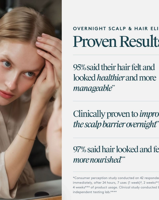  Virtue® Overnight Scalp &amp; Hair Elixir is a transformative nightly leave-in serum that restores and revitalizes the scalp barrier and hair health while you sleep, because true luminosity starts at the roots. 