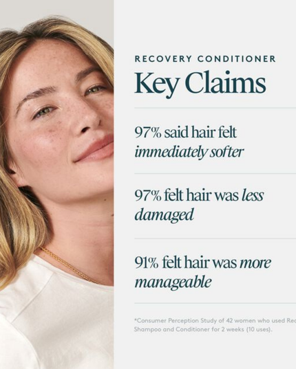 Virtue® Recovery Conditioner is a rich, luxurious conditioner that helps bring damaged hair back to life. It reconstructs frayed cuticles and brittle ends, infusing hair with softness, shine, and manageability.