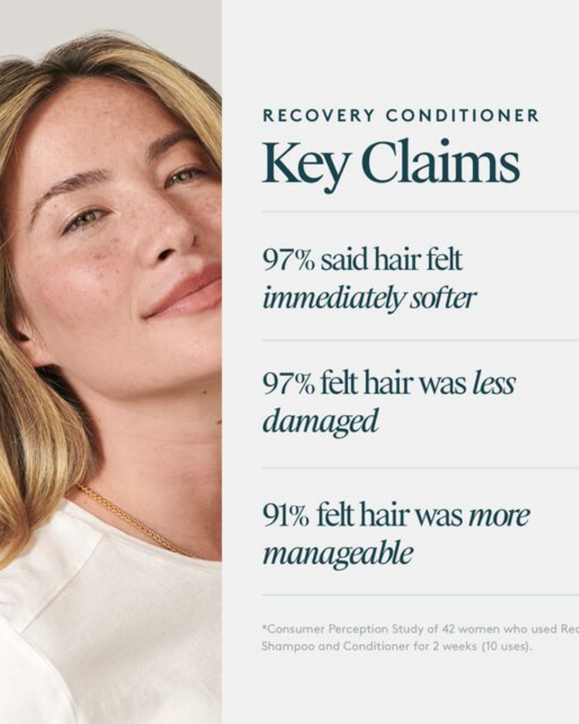 Virtue® Recovery Conditioner is a rich, luxurious conditioner that helps bring damaged hair back to life. It reconstructs frayed cuticles and brittle ends, infusing hair with softness, shine, and manageability.