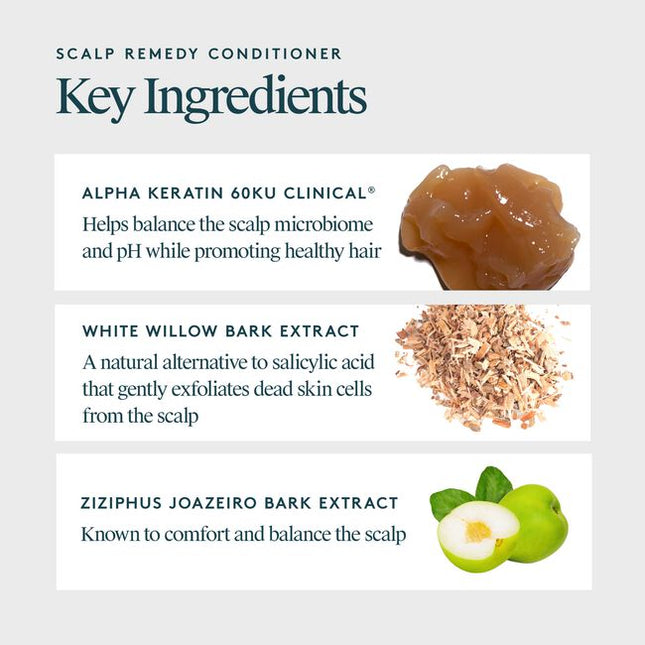 Virtue® Scalp Remedy Conditioner hydrates and nourishes from roots to ends while balancing the scalp’s delicate ecosystem so hair grows stronger and healthier. 