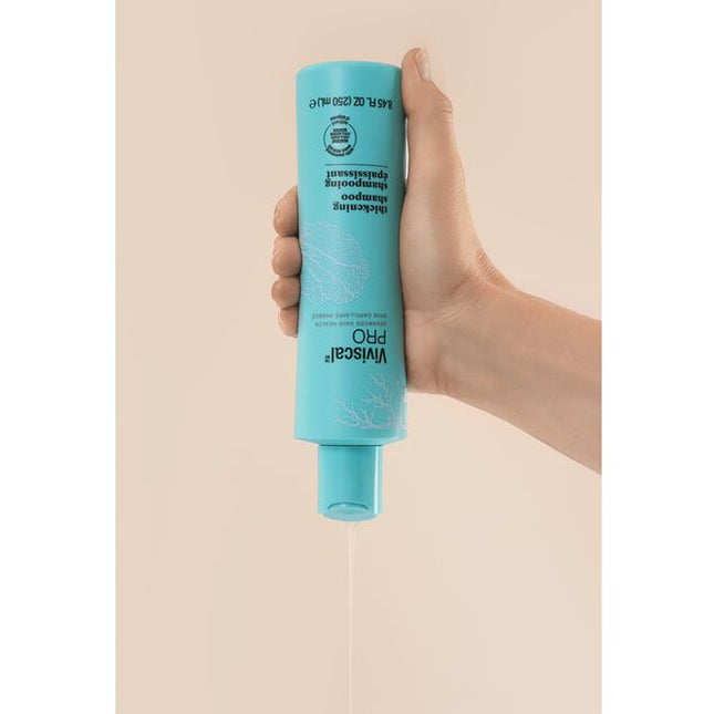 Viviscal PRO Thickening Shampoo gently cleanses hair and scalp leaving hair looking thicker and fuller.