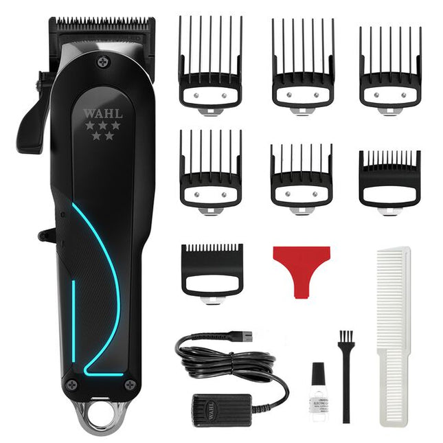 The Senior 2.0 features a strong motor with Adaptive Speed Control and a 5-position click or free-flow lever. Its ultra-strong carbon steel, DLC coated blade provides seamless fades, bulk removal, and taper-to-fade performance. 
