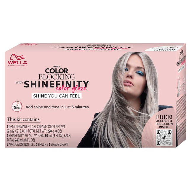 Save 21% when you purchase the Shinefinity Color Blocking Kit which includes 1- Shinefinity 010/0, 1- Shinefinity 010/6, 1- Shinefinity 010/8, 1- Shinefinity Clear 00/00, 3- Shinefinity Base 60ml 2% Bottle Activator, and 1- Free Shinefinity Base 60ml 2% Bottle Activator, 1- Free Shinefinity Brush, 1- Free Shinefinity Applicator Bottle, 1- Free Shinefinity Flash Shades Leaflet.