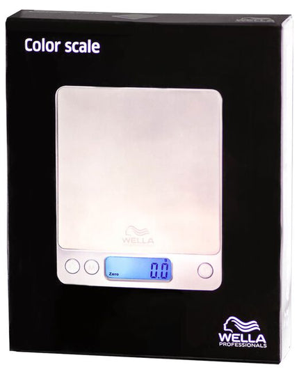 Wella Color Scale precisely weighs and measures hair coloring formulas to ensure consistent color results.
