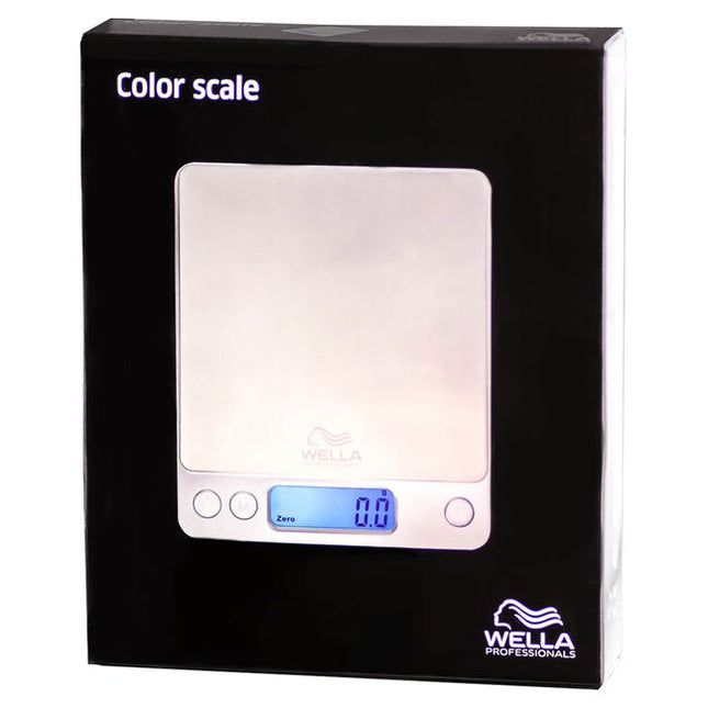 Wella Color Scale precisely weighs and measures hair coloring formulas to ensure consistent color results.
