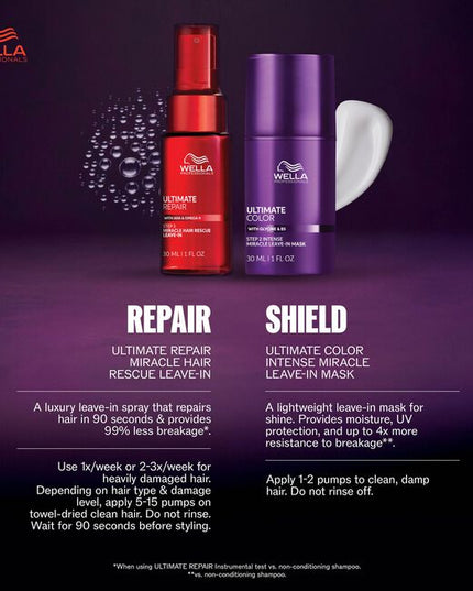 The perfect duo to repair hair damage in 90 seconds* & shield color vibrancy.