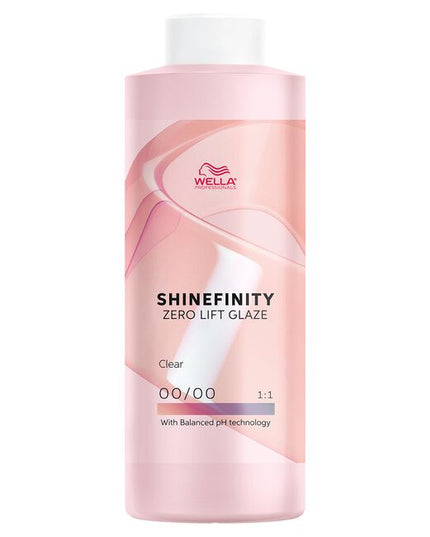 Shinefinity is Wella's new translucent demi-permanent hair color for shine you can feel with up to 250% shinier hair.* A clean formula with balanced pH technology, this no-drip gel cream offers up to 6 weeks of long-lasting color glaze with zero lift and zero damage for true-to-tone and reliable color results.

*versus untreated bleached hair.