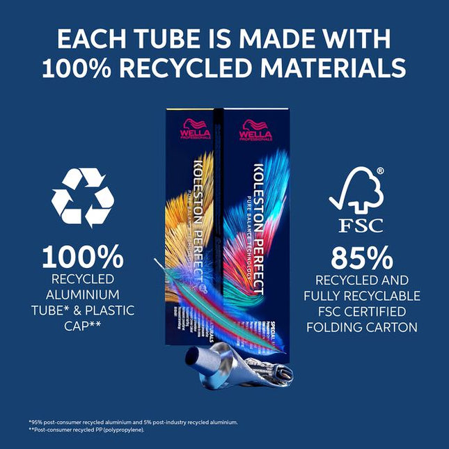 Wella's purest permanent hair color, Koleston Perfect is the first and only professional hair color that combines uncompromised color performance with Metal Purifier and ME+ dye technology for true-to-tone color and protection from damage. Nothing has been proven gentler to hair than Koleston Perfect for permanent color performance.