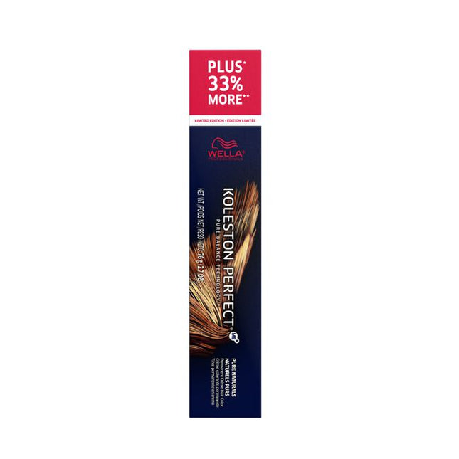 New XL Size +33%* More Color: For a limited time, select Koleston Perfect shades are available in an XL size with 33% more product. Koleston Perfect delivers true-to-tone permanent color with Metal Purifier and ME+ Dye Technology, plus up to 100% gray coverage for rich, healthy-looking results.