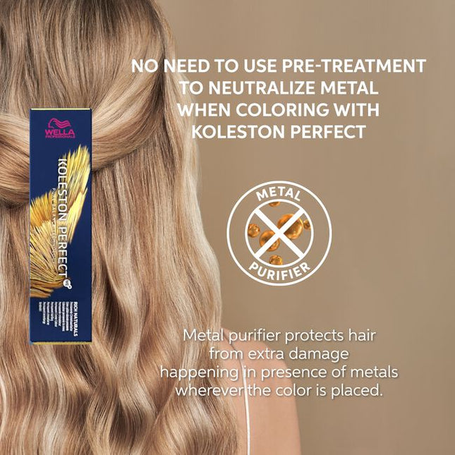 New XL Size +33%* More Color: For a limited time, select Koleston Perfect shades are available in an XL size with 33% more product. Koleston Perfect delivers true-to-tone permanent color with Metal Purifier and ME+ Dye Technology, plus up to 100% gray coverage for rich, healthy-looking results.