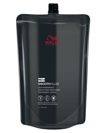 Demi-permanent smoothing treatment to smooth, fill and restructure hair. Offer your clients Smoothfiller service resulting smoother hair, anti-frizz effect, easier and faster styling. Ideal for clients who have naturally frizzy hair, prone to humidity effects. The effect lasts up to three months, and fades without visible regrowth. In-salon exclusive, for professional use only.