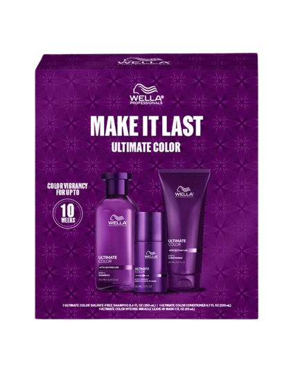 The ULTIMATE gift set that is designed for Color vibrancy for up to 10 weeks* Revitalized hair from 1st wash.