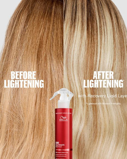 Recovery Liquid Layer is a professional leave-in pre-treatment that instantly repairs cuticles, detoxes and encapsulates metals, and balances porosity to create an even, clean canvas before any lightening or oxidative coloring service. Designed with Romeu Felipe, it improves shine and smoothness, and elevates every color service with a luxurious, healthier-hair finish.