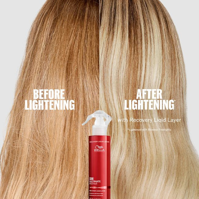Recovery Liquid Layer is a professional leave-in pre-treatment that instantly repairs cuticles, detoxes and encapsulates metals, and balances porosity to create an even, clean canvas before any lightening or oxidative coloring service. Designed with Romeu Felipe, it improves shine and smoothness, and elevates every color service with a luxurious, healthier-hair finish.