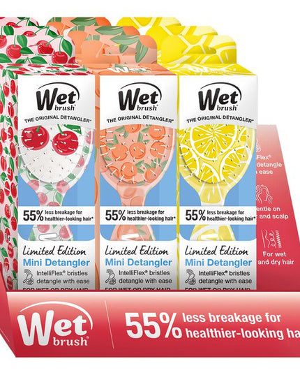 Meet the Mini Detangler - an on-the-go brush that helps hair stay strong and healthy! The Mini Detangler gently loosens knots on wet or dry hair without pulling or snagging.