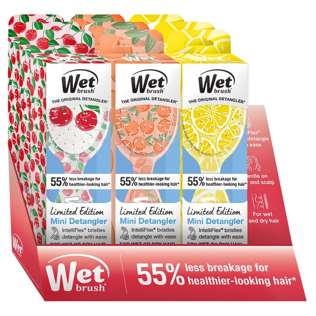 Meet the Mini Detangler - an on-the-go brush that helps hair stay strong and healthy! The Mini Detangler gently loosens knots on wet or dry hair without pulling or snagging.