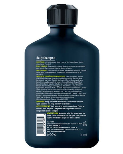 Mornings set the tone. Whether you're chasing waves or closing deals, it all starts in the shower. Woody's Daily Shampoo is built for guys who show up ready- clean, confident, and dialed in. No fluff. No fuss. Just a power-packed formula loaded with natural heavy-hitters like Aloe, Ginger, Pro Vitamin B5, and Vitamin E- everything you hair needs to stay healthy, strong, and sharp without harsh chemicals dragging it down.