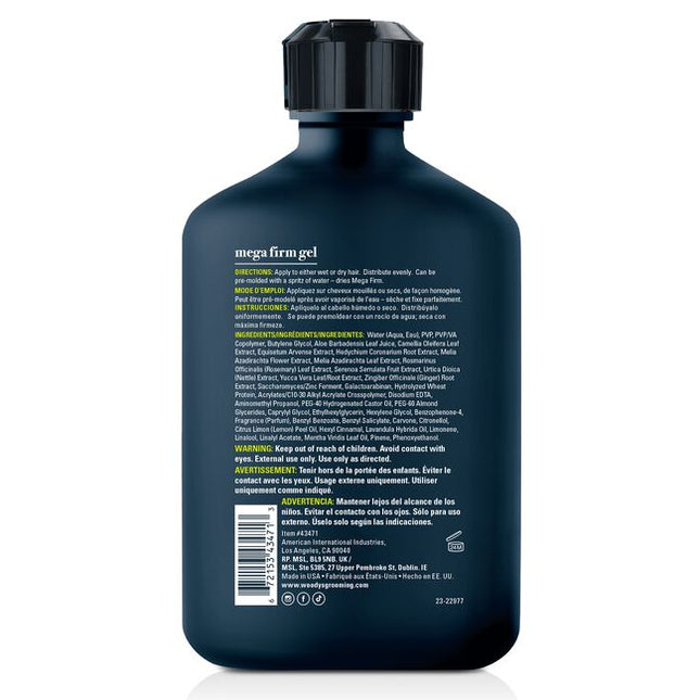 Skip the booze- Woody's Mega Firm Gel delivers serious hold without the alcohol. Engineered for guys who need all-day control, this gel locks in your style, adds a clean shine, and never lets your hair fall flat. No flakes. No dryness. Just rock-solid structure for bold, defined looks that go the distance. Whether your're suiting up or hitting the streets, this is your go-to for uncompromising hold and all day confidence.