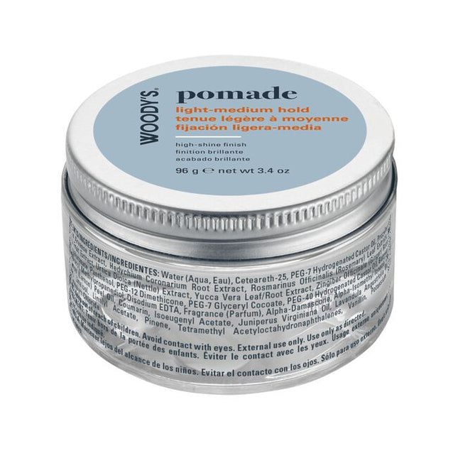 Looking for a clean, natural look with just the right amount of control? Woody's Pomade delivers a light-to-medium hold with high-shine - your style stays locked in without looking overdone. Infused with marine extracts, this formula does more than hold your hair in place- it strengthens, hydrates, and supports a healthy scalp while sealing in moisture. You get long-lasting performance with added care where it counts.