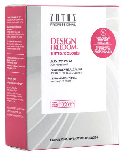 Design Freedom Tinted Alkaline Perm for Tinted Hair gives you creative flexibility for water, lotion, or combination wrap.

Best/Recommended for: Firm, Resilient curl on Resistant, Tinted* hair.

*Single process color, 20-volume peroxide or less.

Packaging may vary.