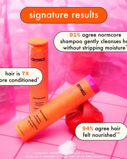 Packed with nutrient-rich sea buckthorn, normcore signature conditioner leaves hair 7x more conditioned* and results in nourished + soft hair. ​​