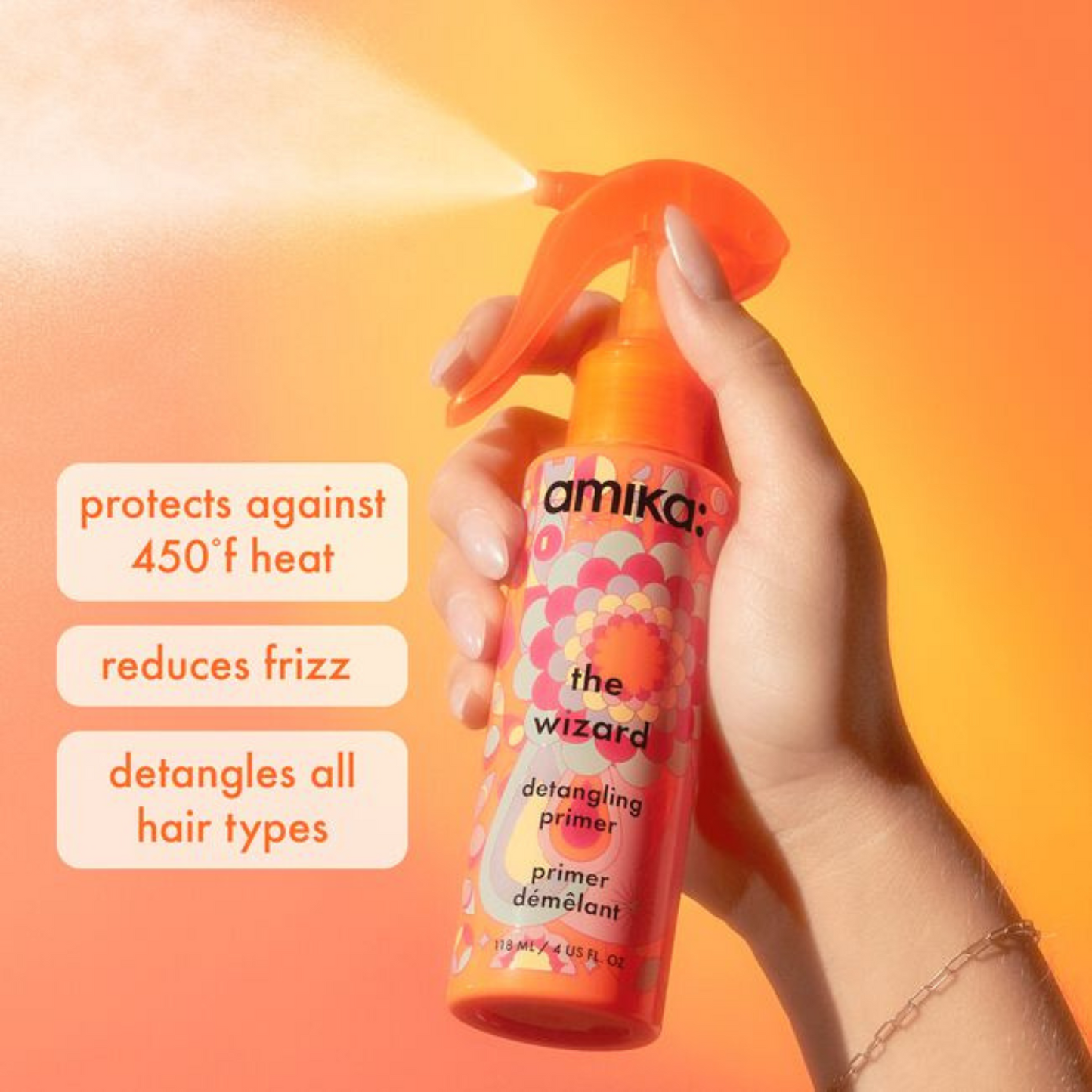 Evenly mist throughout damp hair before detangling and/or blow drying. Or... Mist throughout damp hair then style as usual. Options are endless!