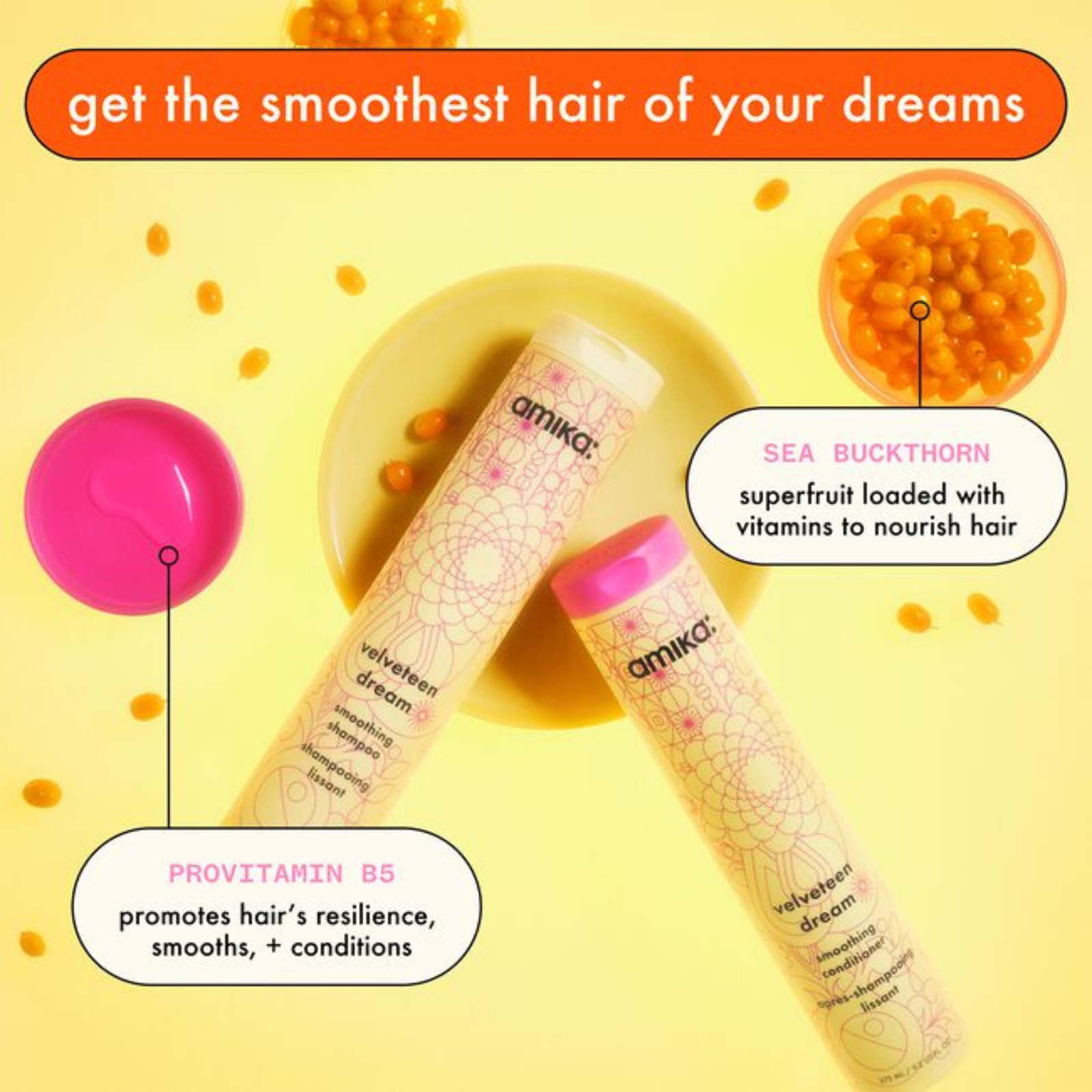 For the smoothest hair of your dreams. Condition your way to your silkiest mane yet. Preps dry, unmanageable hair: great for preparing frizz-prone strands for styling. Suitable for chemical treatment + color: feel free to get all the brazilian + keratin treatments and color you desire! Free from sulfates, parabens, phthalates, mineral oil, and petrolatum.