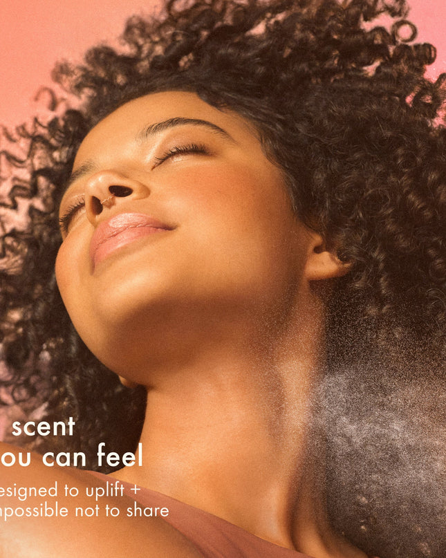 A set featuring our signature hand wash + amika:aura, a joy-sparking hair + body mist powered by floral + fruity notes of juicy apricot, pink grapefruit + velvety vanilla.